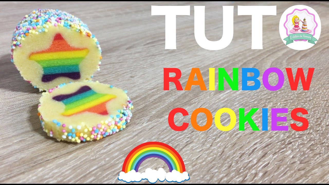 ♡• RECETTE BISCUITS ARC EN CIEL - HOW TO MAKE RAINBOW COOKIES RECIPE •♡