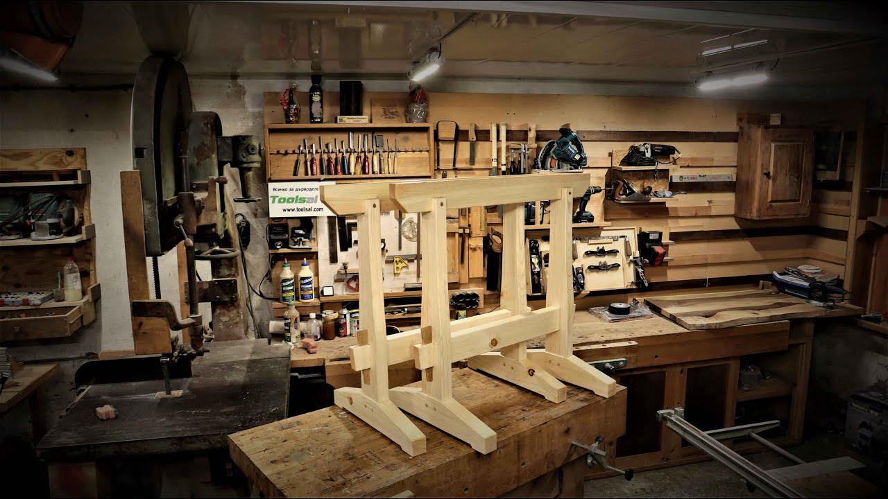 ДЪРВЕНИ РАБОТНИ МАГАРЕТА БЕЗ ЛЕПИЛО И БЕЗ Винтове   sawhorses with no glue, no screws — just joinery
