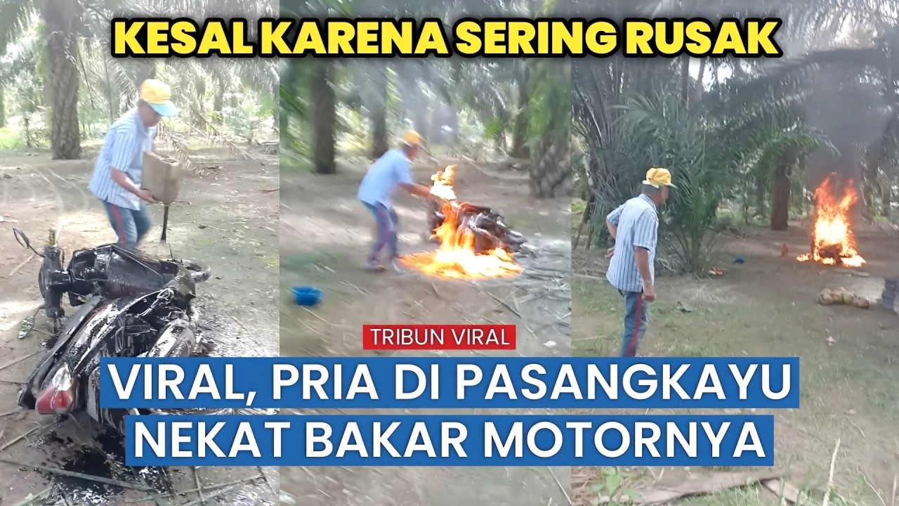 Viral, Kesal Rusak Terus, Kakek ini Nekat Bakar Motor Kesayangannya