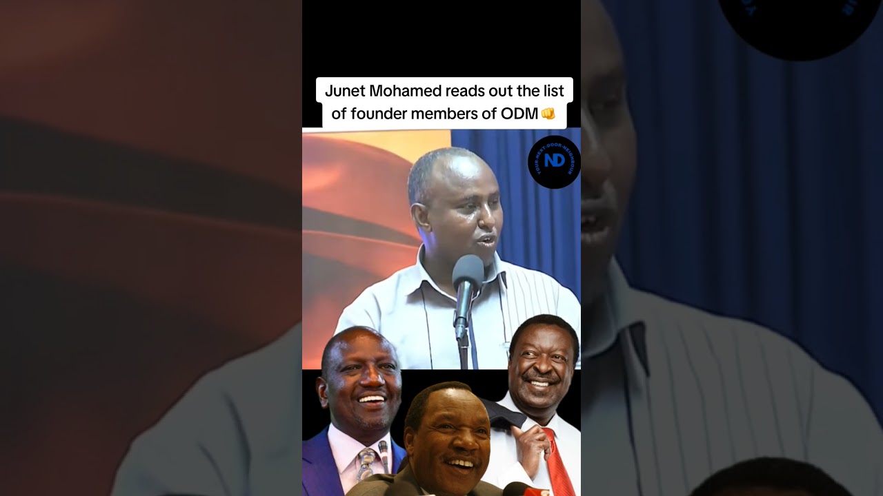 Джунет Мохамед зачитывает список основателей ODM🫵