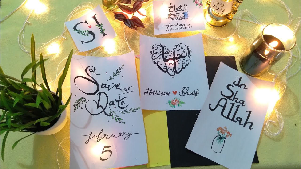 Save the date invitation Calligraphy|wedding invitation