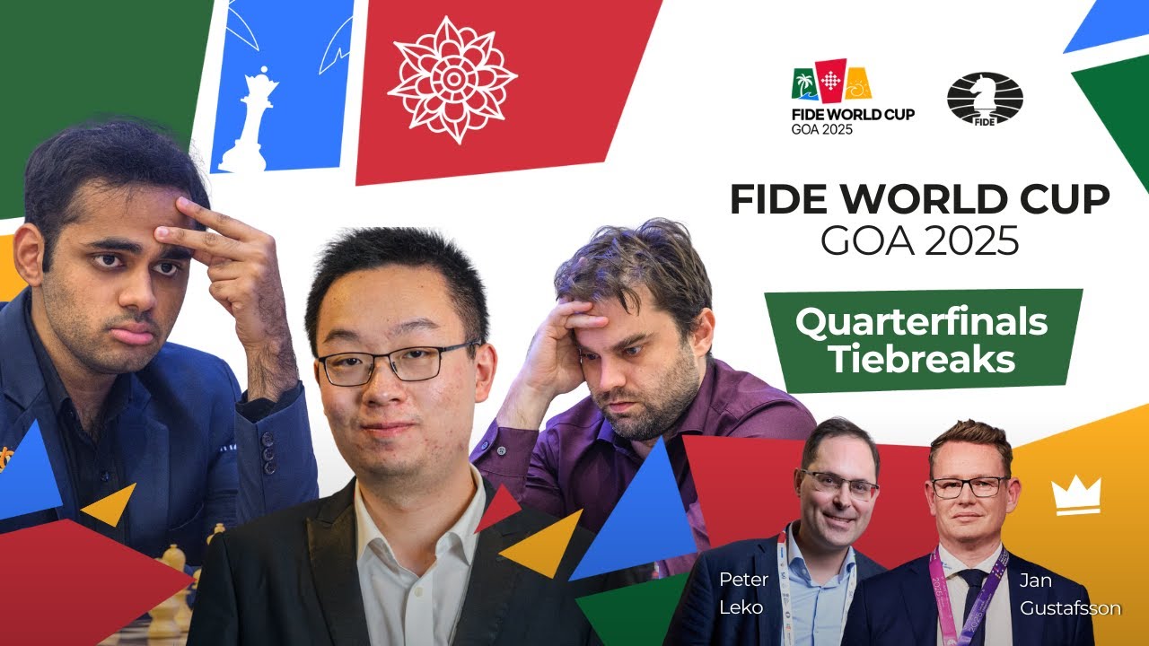 Chess ♟ | FIDE World Cup 2025 | 1/4 Finals | Tiebreaks | ft 🇮🇳Erigaisi, 🇨🇳Wei,  🇺🇸Shankland and more