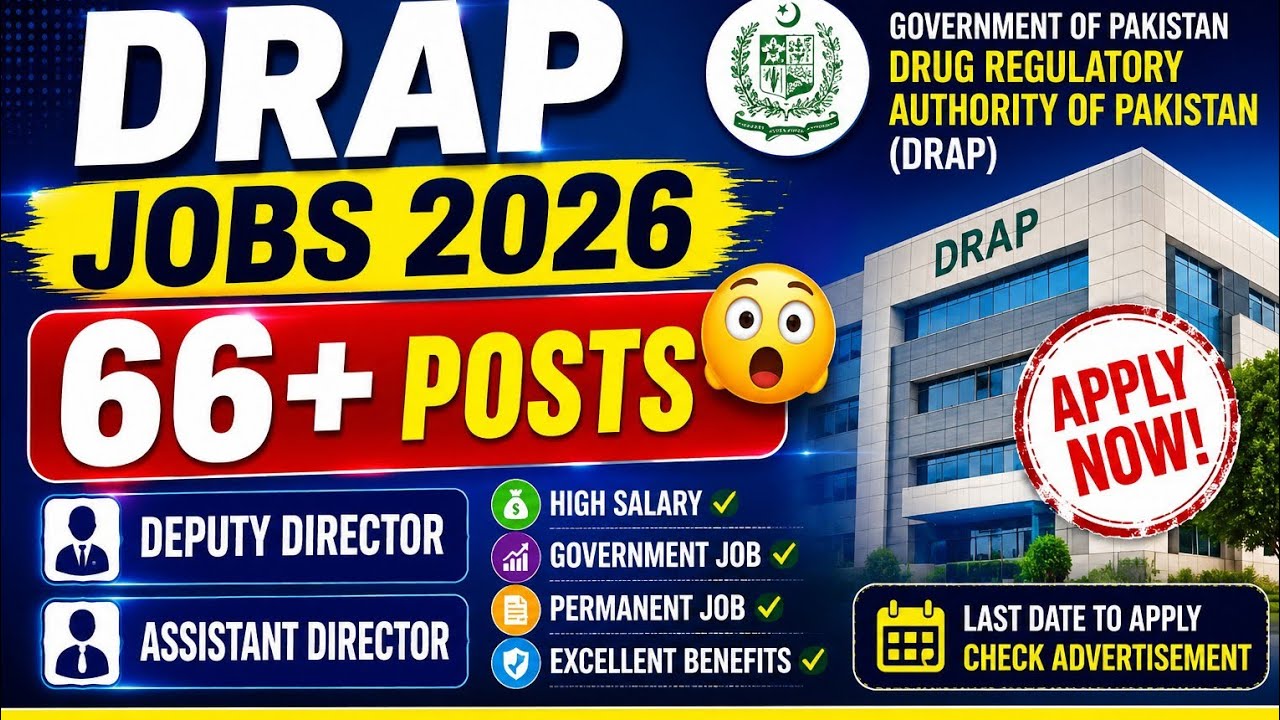 DRAP Jobs 2026 | 66+ Assistant Director & Deputy Director Jobs | Apply Online Now 🔥