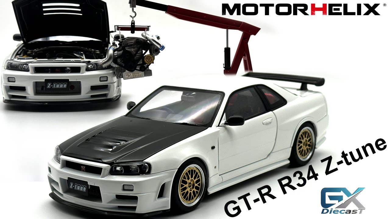 1/18 MOTORHELIX Nissan Skyline Nismo GT-R R34 Z-tune (WHITE)