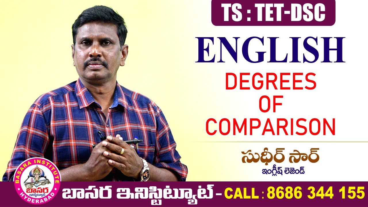 TELANGANA : TET-DSC || ENGLISH || DEGRESS OF COMPARISON || BASARA