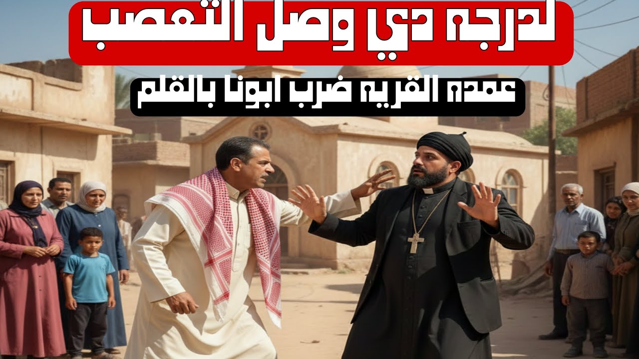 عـمده قريه ضـرب ابونا بالقـلم علي وجهـه امام الجميـع بس الي حـصل غـريب