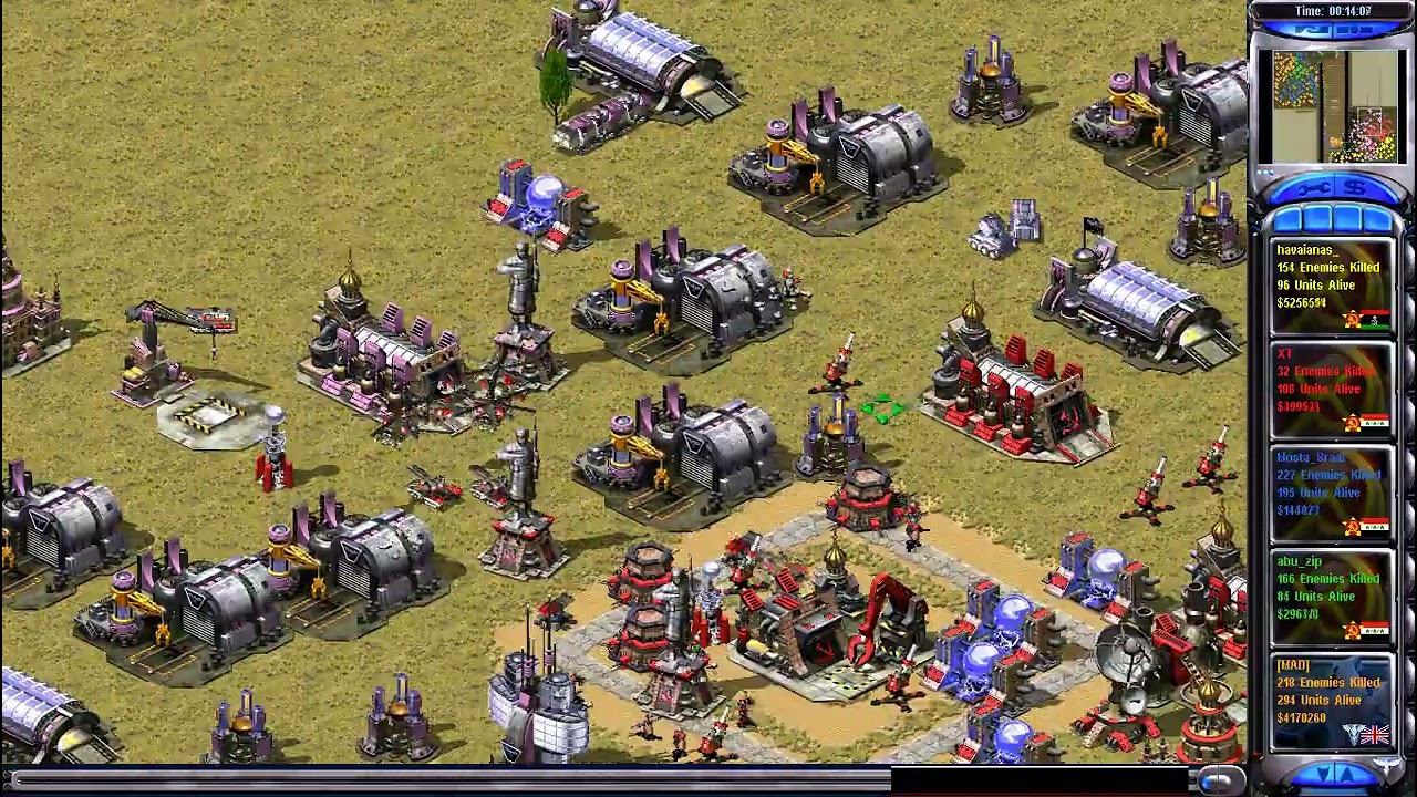 Red Zone , 2 PRO &1 NOOB VS 3 PRO ,, RED ALERT 2 (YURI'S REVENGE)