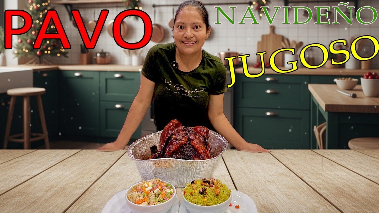 Pavo navideño al horno fácil y jugoso