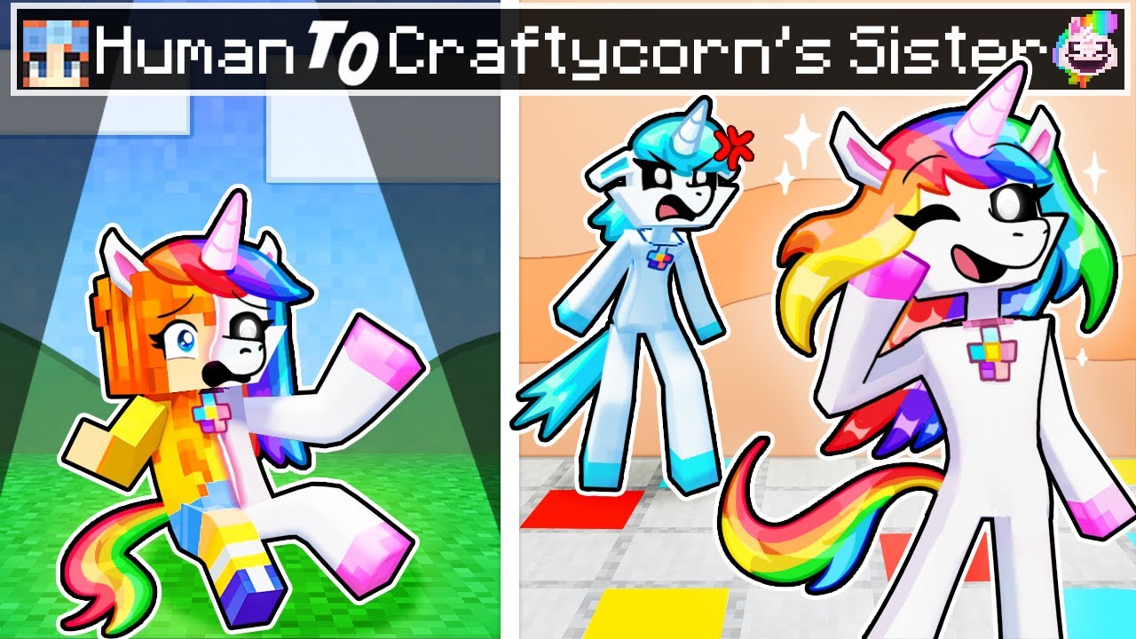 От ЧЕЛОВЕКА до СЕСТРЫ CRAFTYCORN в Minecraft!