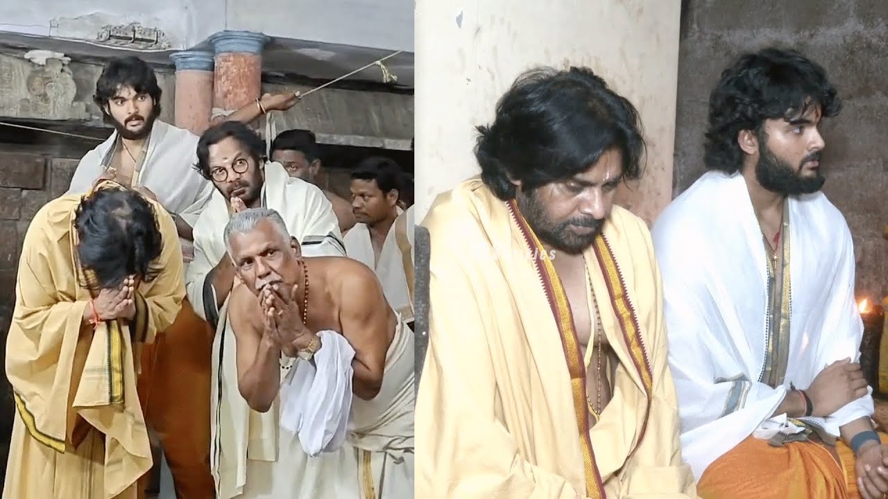 Pawan Kalyan & Akira Nandan Visited Parasurama Temple in Thiruvallam | MS Talkies