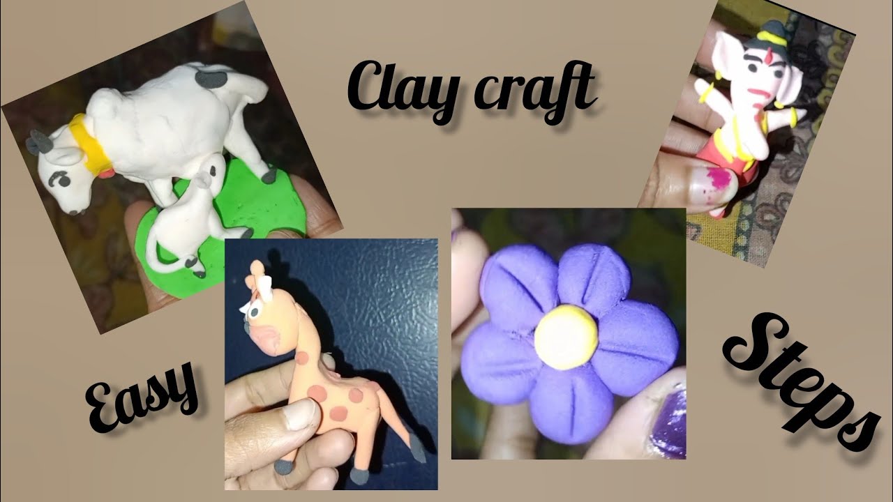 Clay craft ideas easy steps 👍