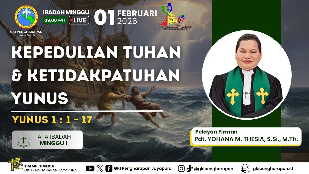 (01 FEBRUARI 2026) IBADAH MINGGU JAM 09.00 WIT