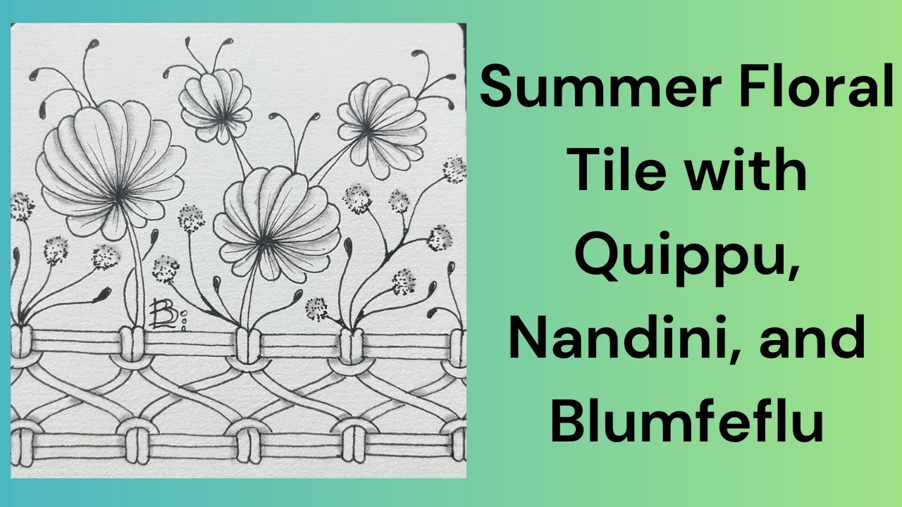 Summer Floral Tile with Quippu, Nandini, and Blumfeflu