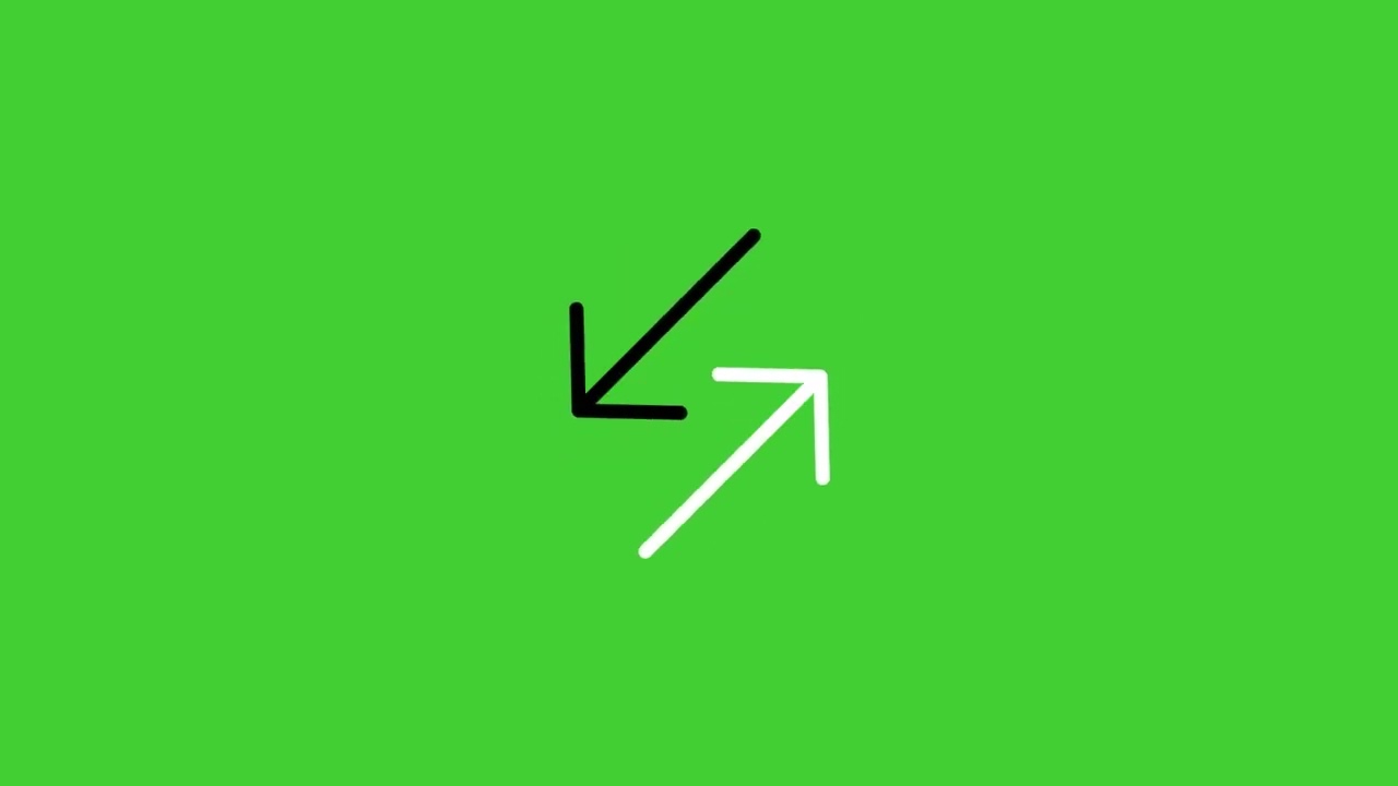 Swap Arrow Animated Icons on green screen background | HD | FREE DOWNLOAD