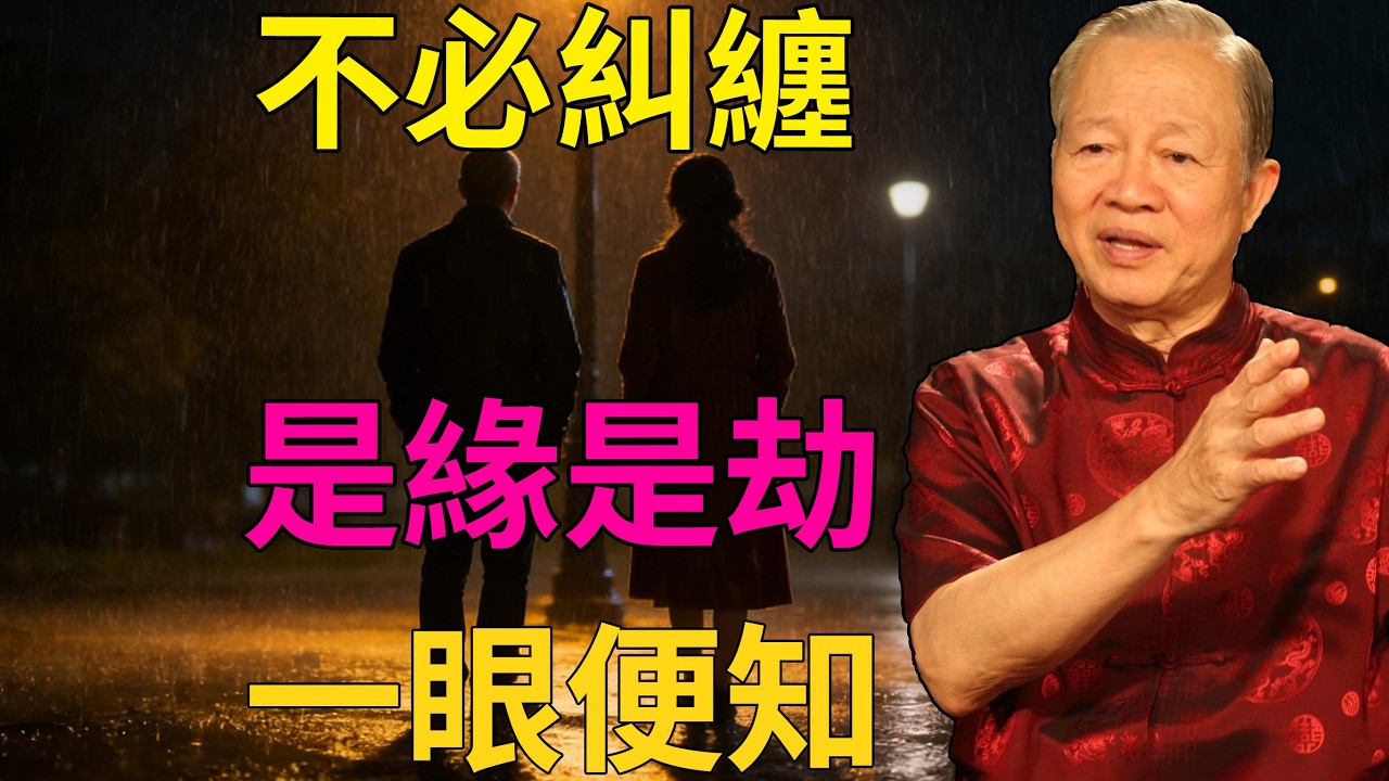 曾仕强：是緣還是劫？出現這3種感覺，立刻轉身，再愛也要放手！#緣分天註定 #遠離消耗#治癒#修行#曾仕強 #正能量 #國學智慧 #因果 #易經