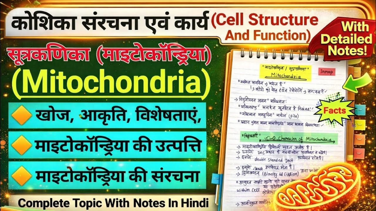 सूत्रकणिका (माइटोकॉन्ड्रिया) || Mitochondria Complete Topic In Hindi @botanyadda 