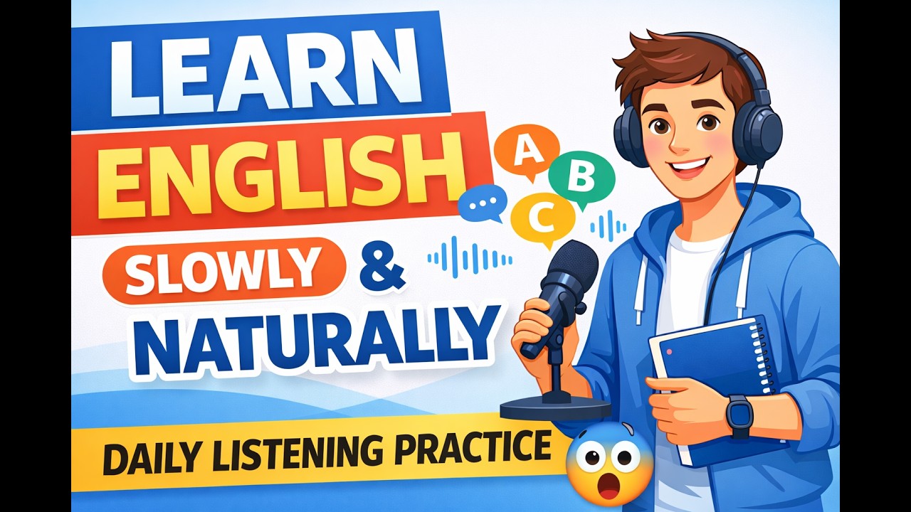 Learn English Slowly & Naturally | Daily Listening Practice for Beginners (A1–A2) | Shadowing Method