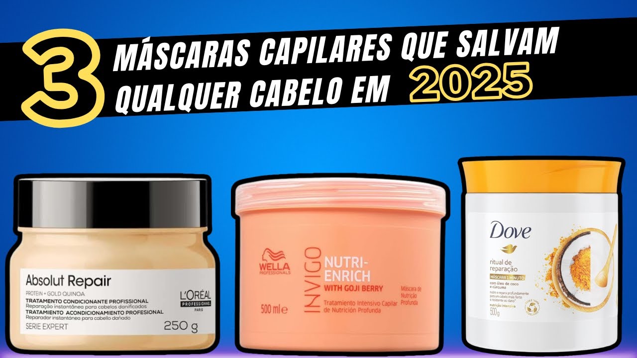 3 Máscaras Capilares que VÃO TRANSFORMAR Seu Cabelo em 2025| Hidratação, Nutrição e Reconstrução!