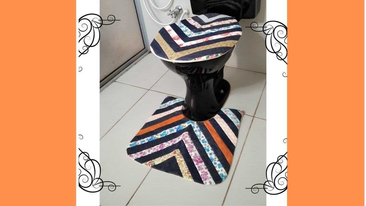 jogo de banheiro com retalhos /trança francesa / patchwork