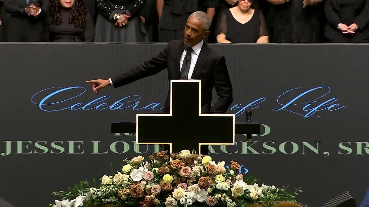 Former Democratic presidents remember the late Rev. Jesse Jackson during final public tribute