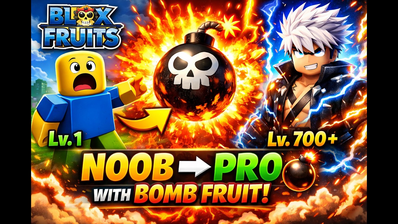 Blox Fruits  noob Content Journey with noob Bomb Fruit