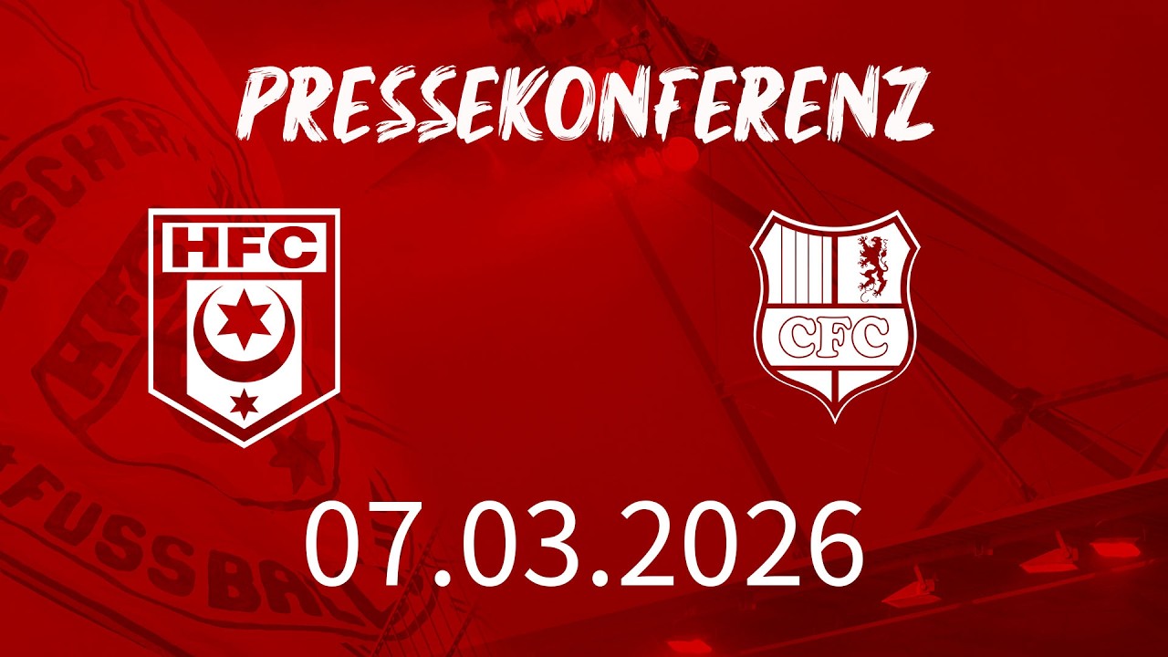 Pressekonferenz nach dem Heimspiel des HFC gegen den Chemnitzer FC