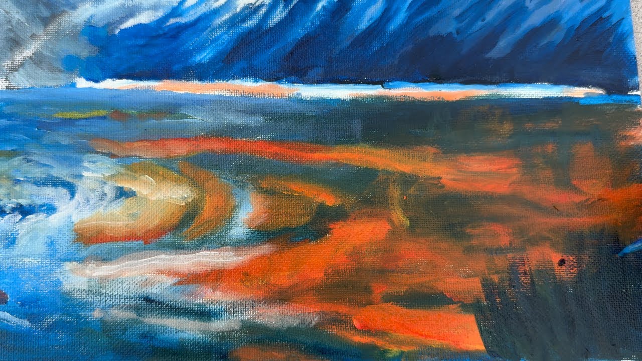 ASMR Oil Painting Lake Details | Impressionist Fisherman Series Ep. 10 | Right Side Water