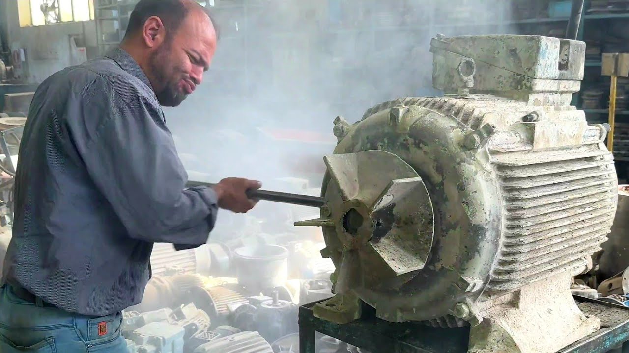everything about the winding of electric motors||rewinding 75kW 1500rpm electric Motor