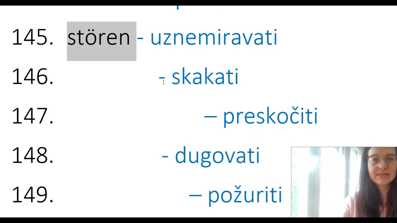 NEMAČKI A1- A2  SVIH 180 GLAGOLA KOJE TREBA ZNATI NA OVOM NIVOU