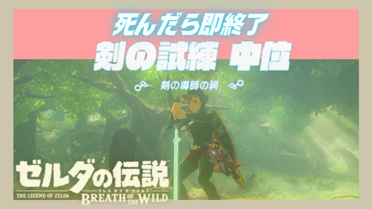 【ブレワイ】-死んだら即終了- 戦闘ド下手の剣の試練 中位  / ゼルダの伝説 ブレスオブザワイルド