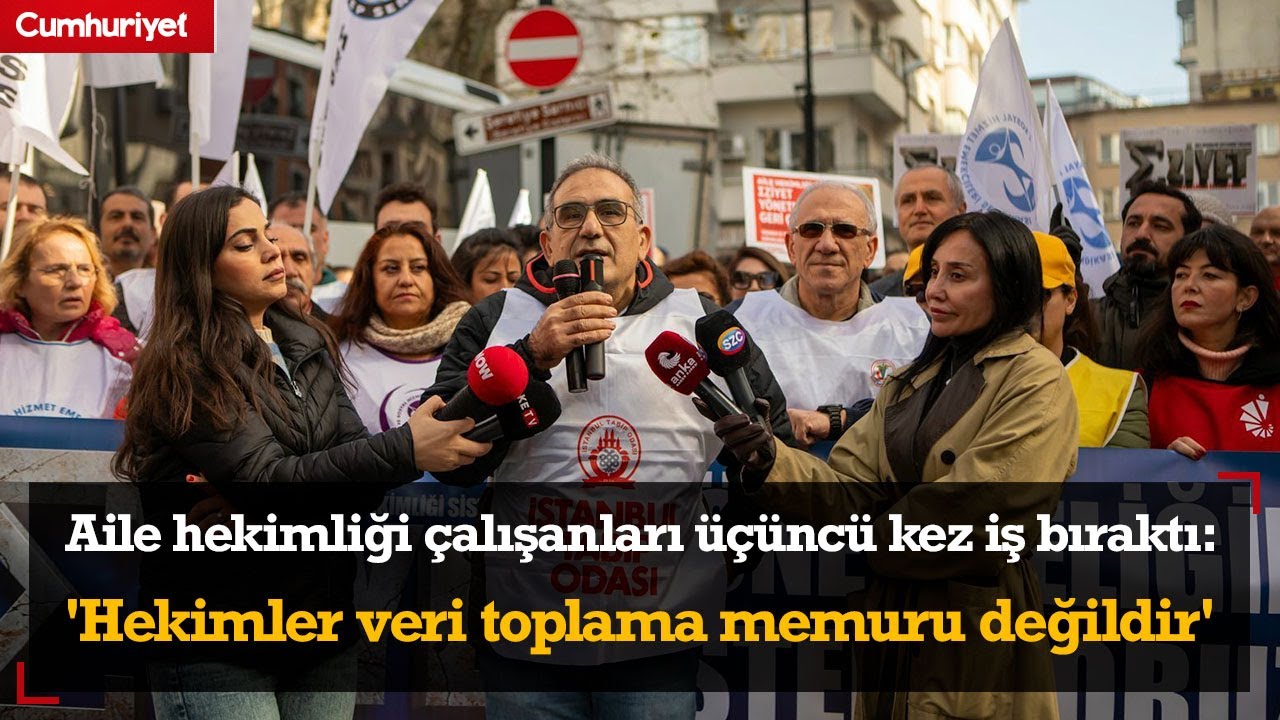 Aile hekimliği çalışanları üçüncü kez iş bıraktı: 'Hekimler veri toplama memuru değildir'