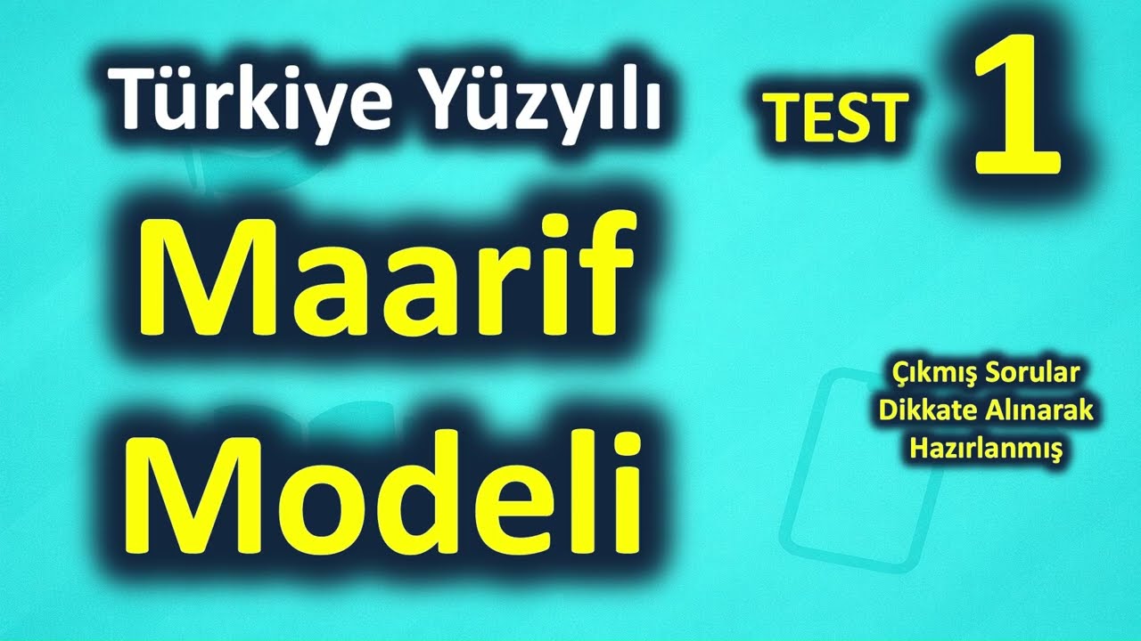 Türkiye Yüzyılı Maarif Modeli Test - 1 | #ekys #ags