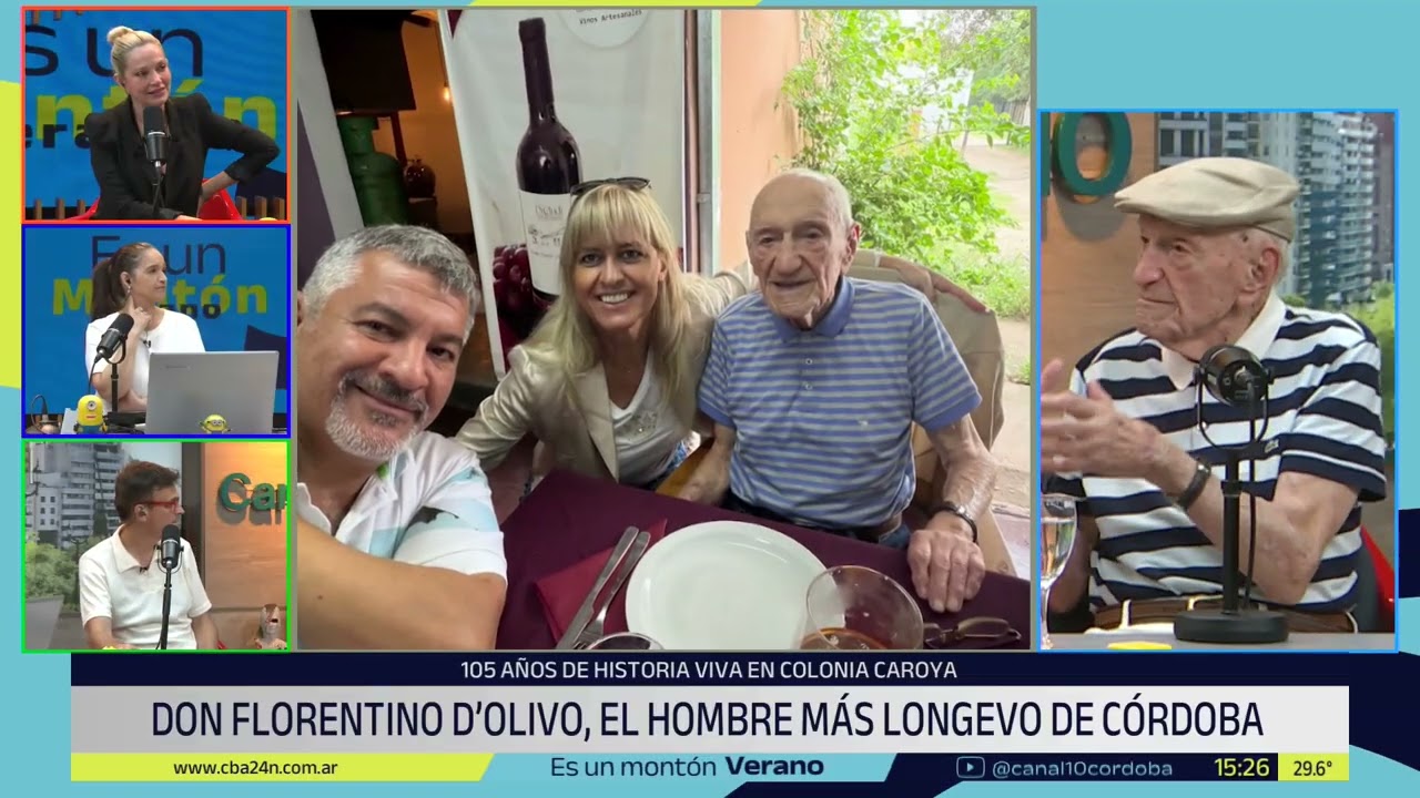 Florentino Oscar D&acute;Olivo, el cordob&eacute;s que cumpli&oacute; 105 a&ntilde;os