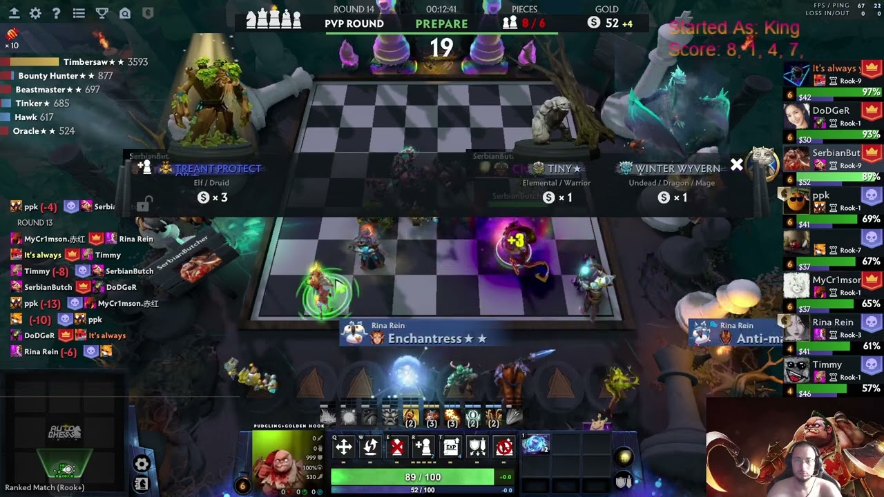 4 Gods 4 Priests with Chen T3! Dota Auto Chess S26 Rook+ Game!