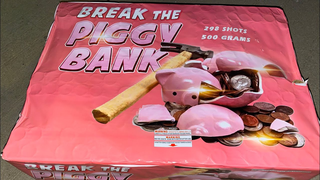 Break the piggy bank 298 shots 🏦💥 #pyro #Midwestpyro #FireworkFriday