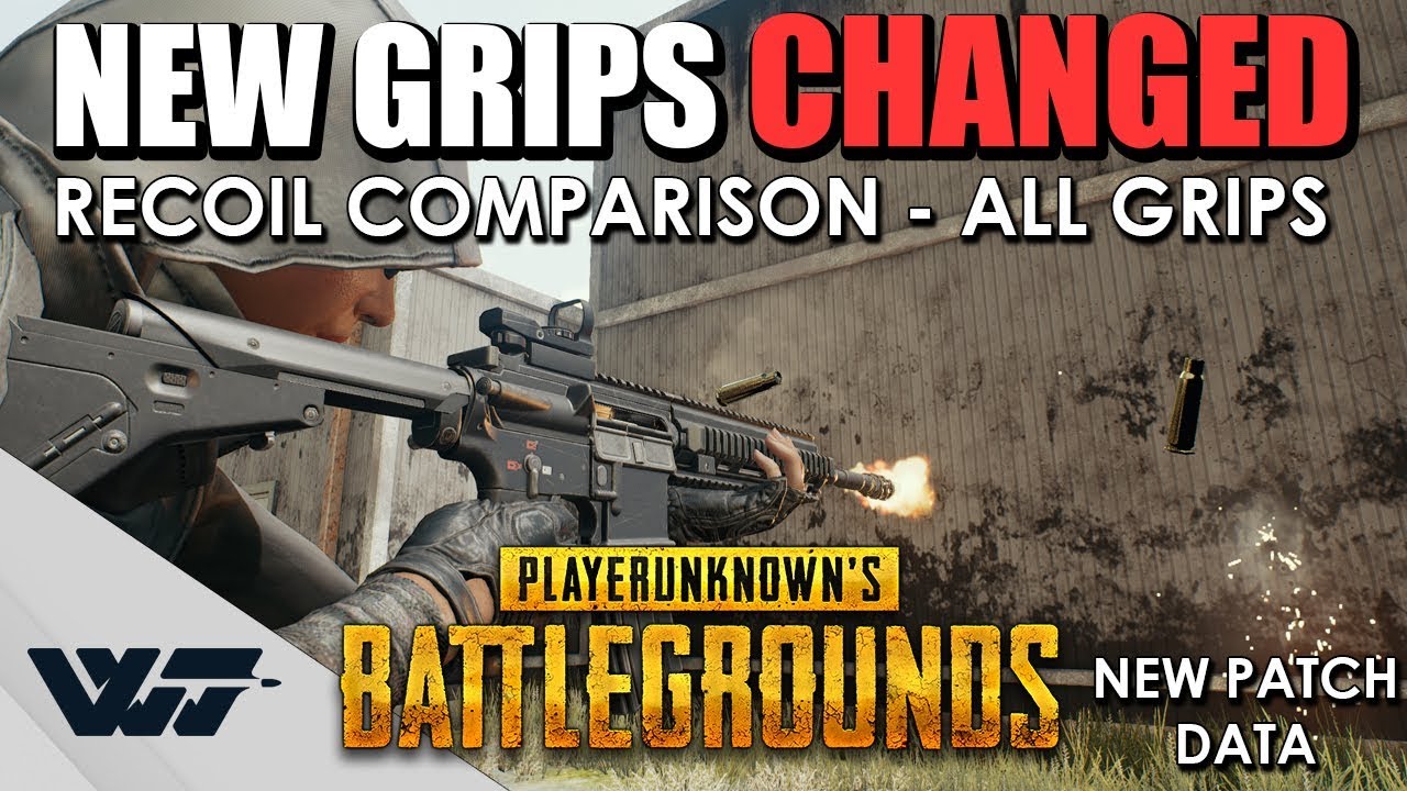 GUIDE: THE NEW GRIPS CHANGED AGAIN! *Updated* Spray pattern comparison, Assault rifle (M416) - PUBG