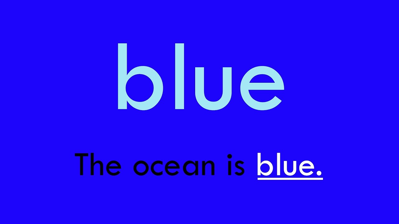 Sight word and color 