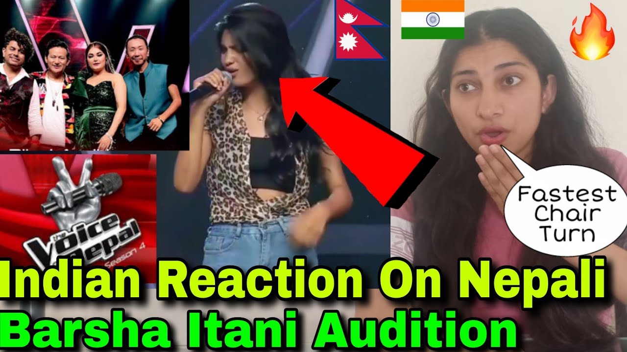 INDIAN Reaction on Nepali | Barsha Itani Fastest Chair Turn on The Voice of Nepal | Crazzy Pikku