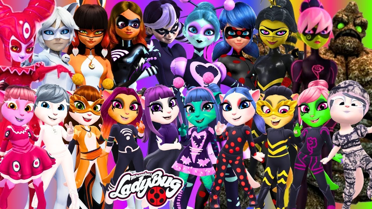 🌈 MIRACULOUS LADYBUG ➕ ANGELA | Akumatized Villains | Cosplay Makeover