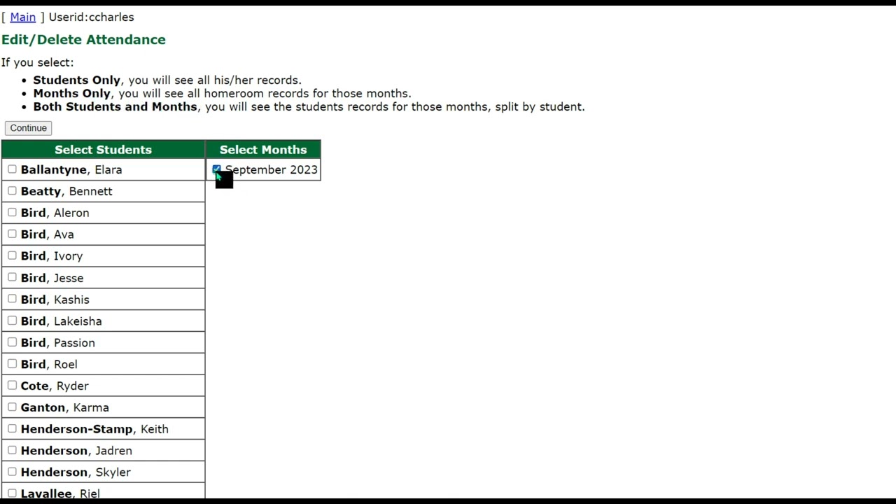 Edit Attendance in Open Admin