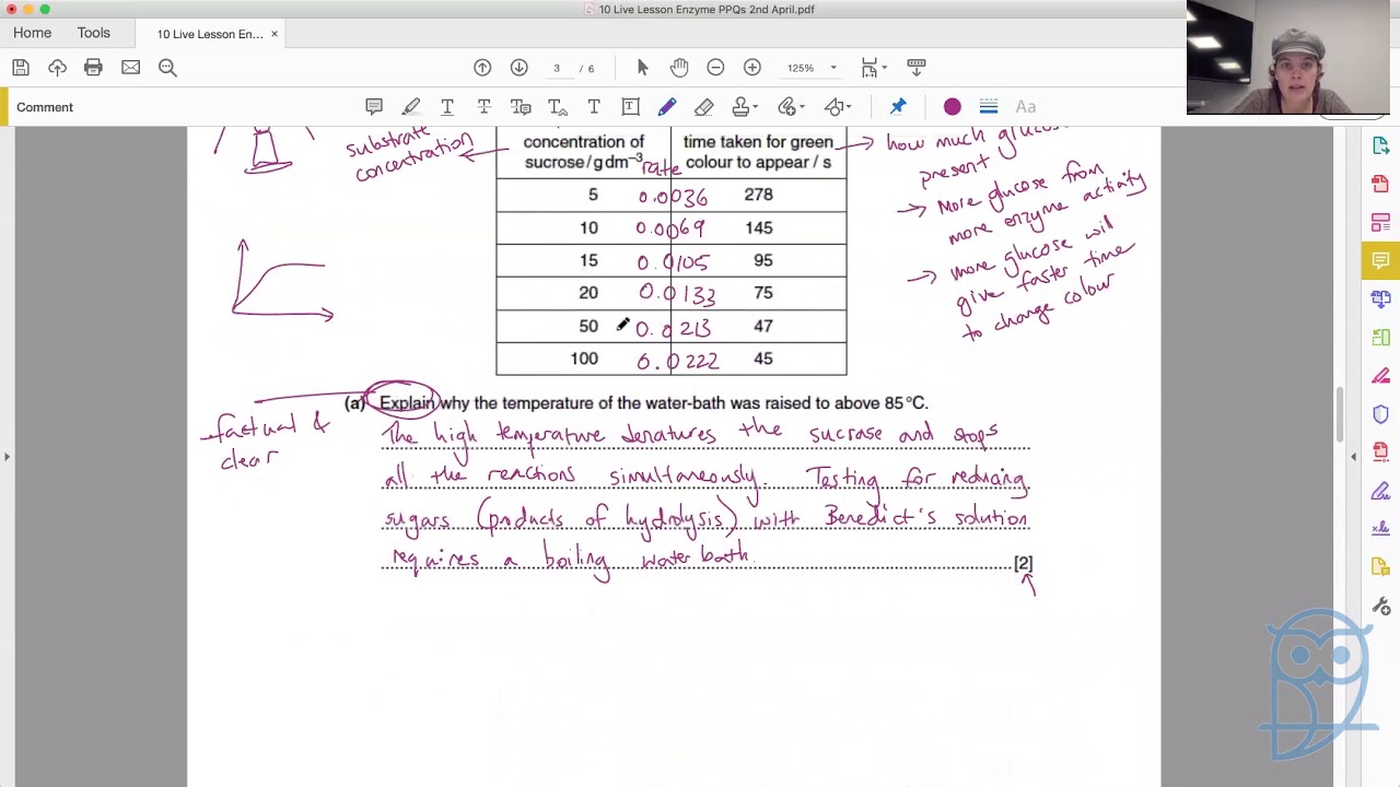 Live Lesson: AS Biology - Enzyme Past Paper Questions