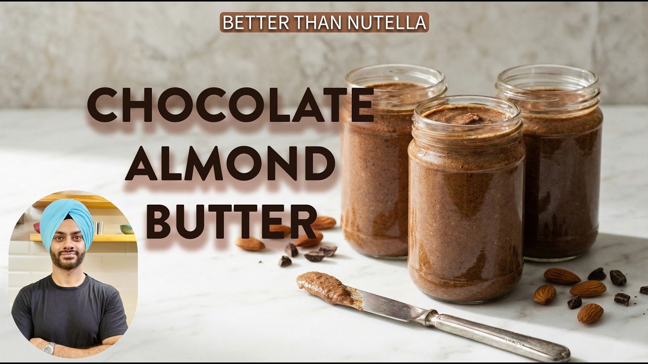 HOW TO MAKE CHOCOLATE ALMOND BUTTER I EASY HOMEMADE RECIPE