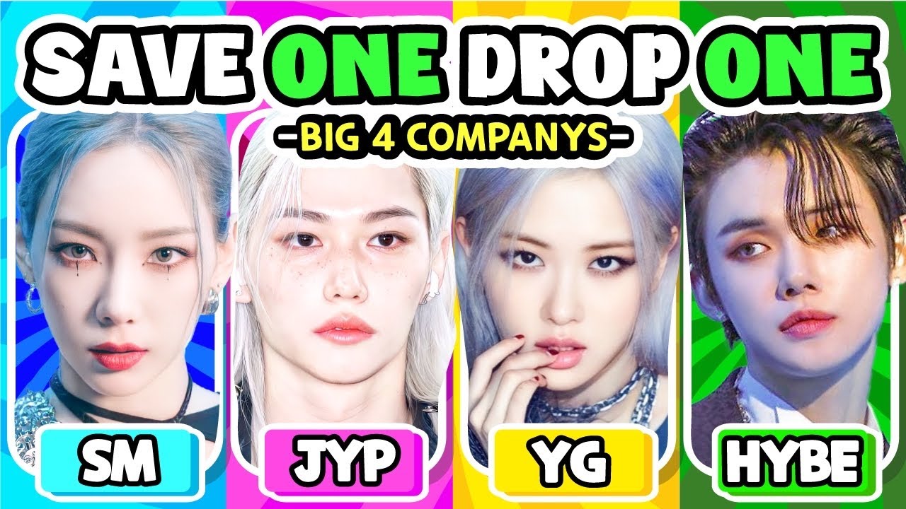SAVE ONE KPOP SONG : HYBE vs JYP vs SM vs YG  ( BIG4 COMPANY )♥️SAVE ONE DROP ONE 🔥KPOP QUIZ 2024
