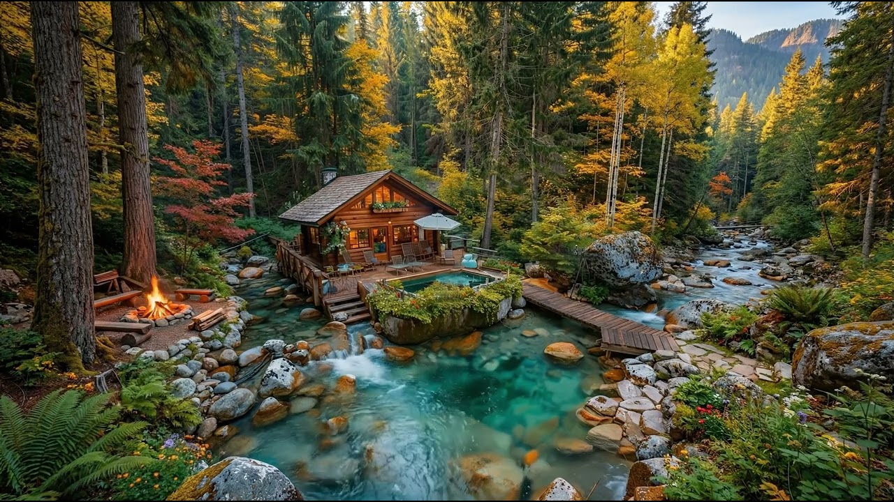 Tranquil Forest Cabin Escape | Calm Nature Sounds for Deep Relaxation