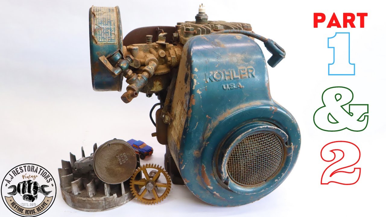 Vintage Kohler K91 engine restoration - Part 1 and 2 -