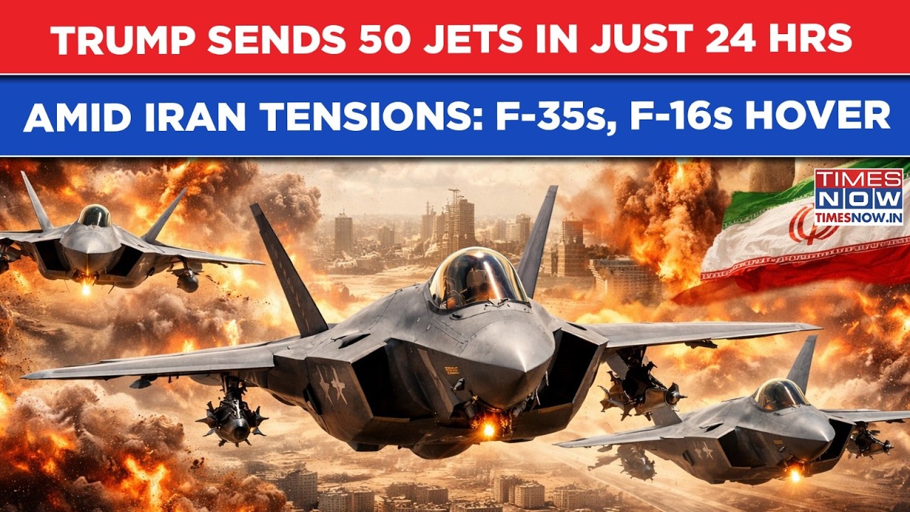 Iran Tensions: Trump Sends 50 Jets In 24 Hrs To Mid East| F-22s, F-35s, F-16s Hover Even Amid Talks