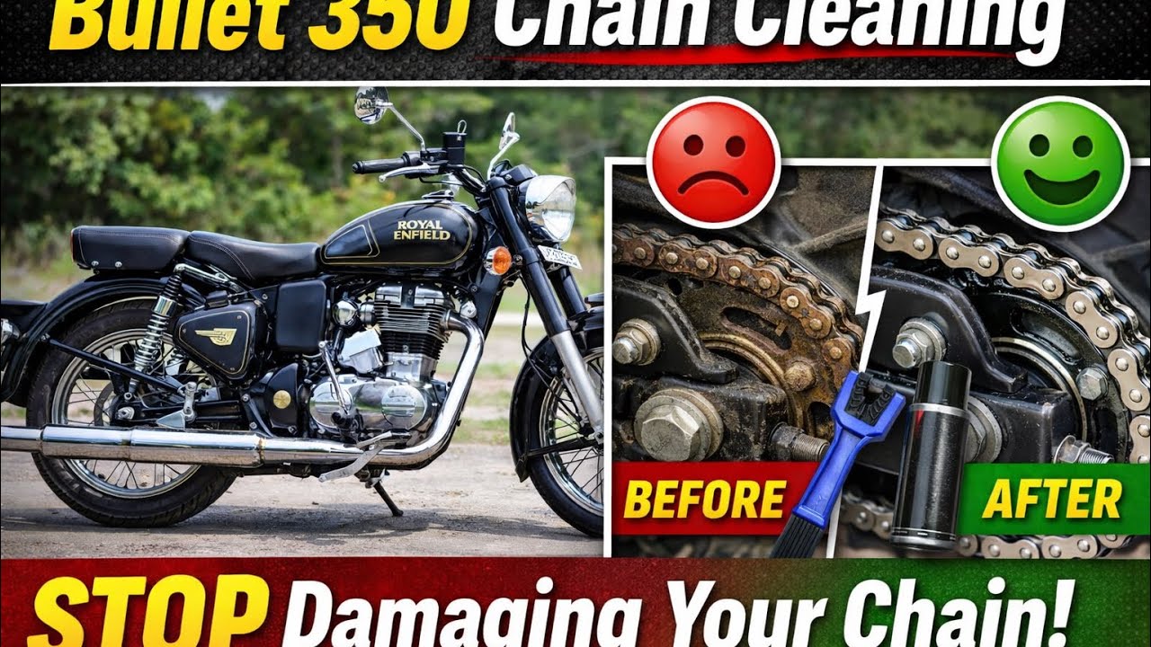 Bullet 350 Chain Maintenance at Home | Easy & Safe Method | step by step guide
