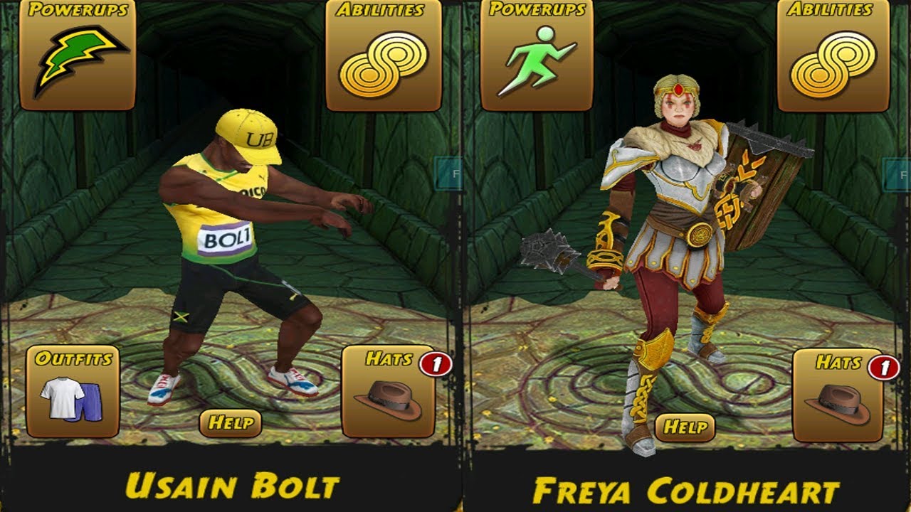 Temple Run 2 Lost Jungle USAIN BOLT VS FREYA COLDHEART Android Gameplay HD