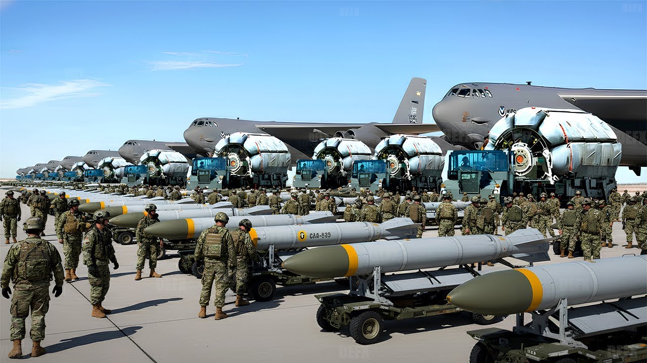 Дания в шоке! США вооружили десятки бомбардировщиков B-52 новыми ракетами JASSM-XR.