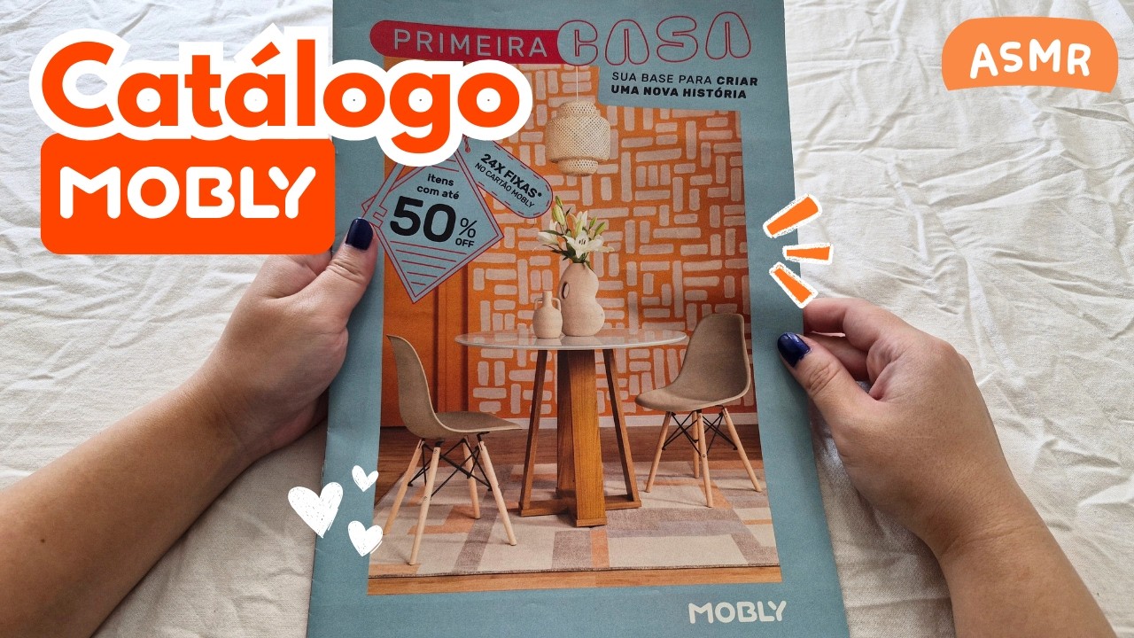 ASMR | Folheando o Catálogo da Mobly 🛋️ (voz suave, leitura)
